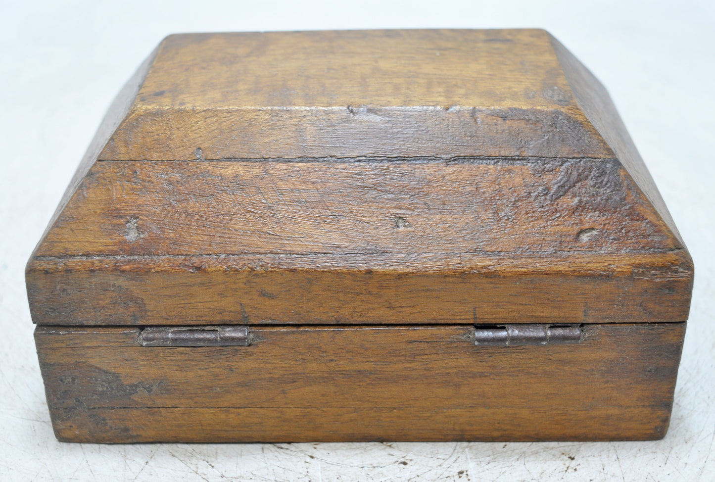 Vintage Wooden Dome Shaped Storage Box Original Old Hand Crafted
