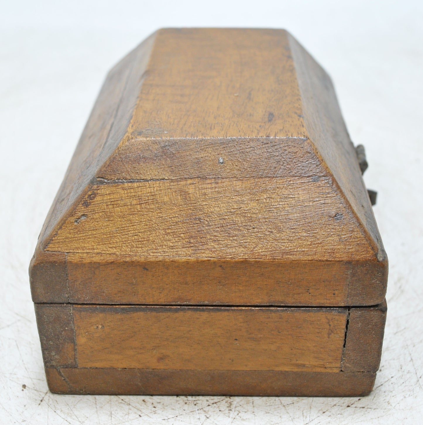 Vintage Wooden Dome Shaped Storage Box Original Old Hand Crafted