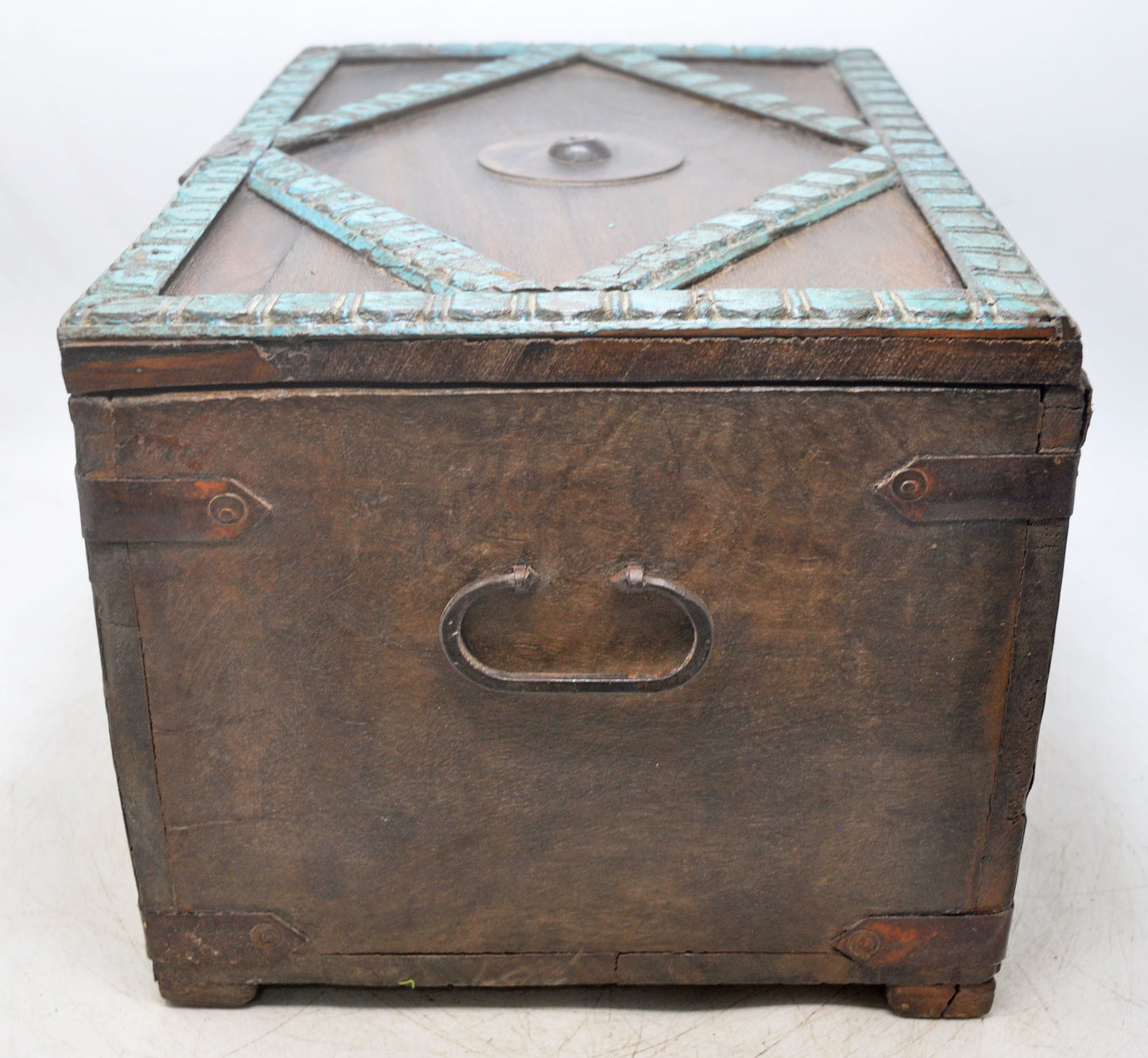 Vintage Wooden Large Storage Chest Box Original Old Hand Crafted