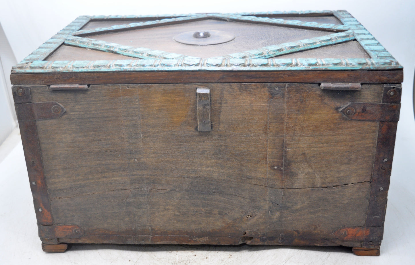 Vintage Wooden Large Storage Chest Box Original Old Hand Crafted