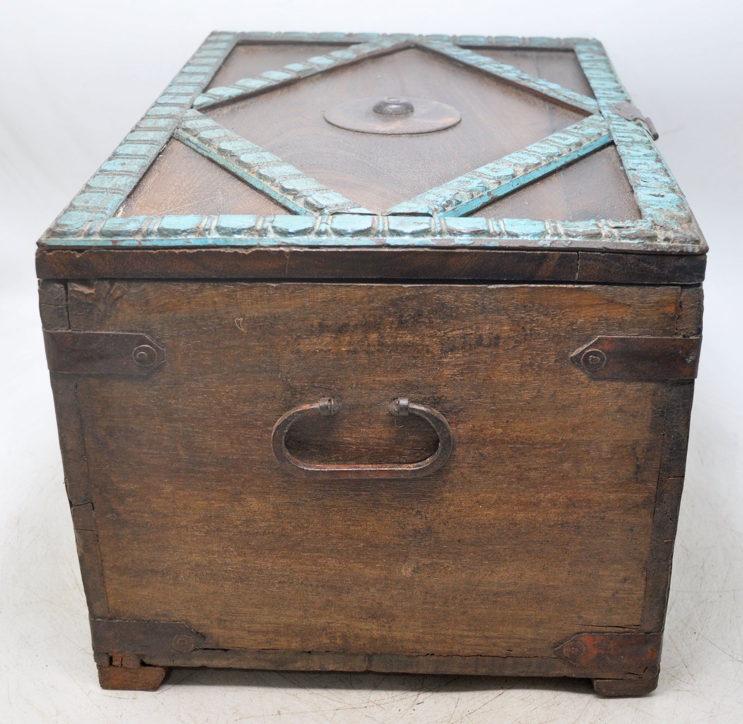 Vintage Wooden Large Storage Chest Box Original Old Hand Crafted