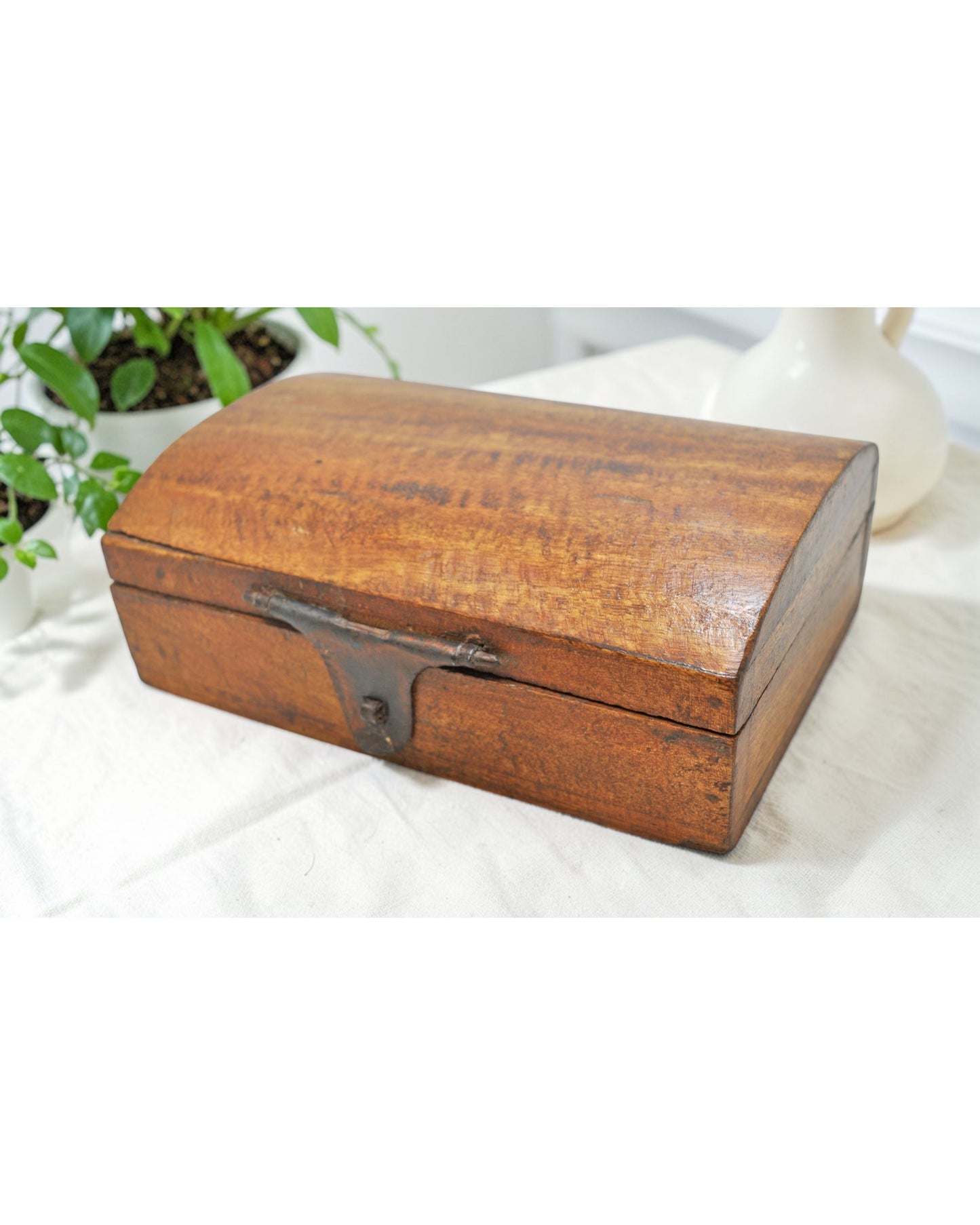 Vintage Wooden Storage Box Original Old Hand Crafted