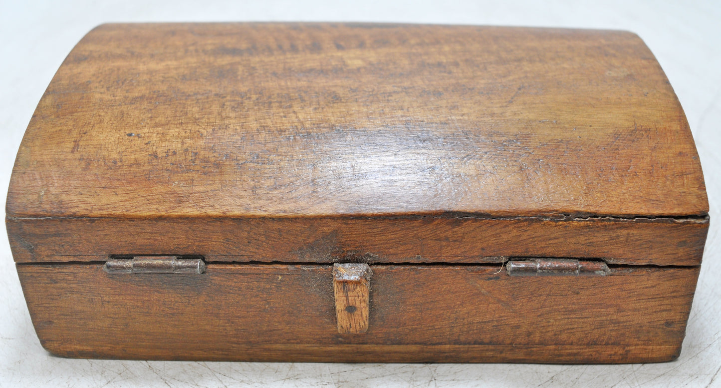 Vintage Wooden Storage Box Original Old Hand Crafted