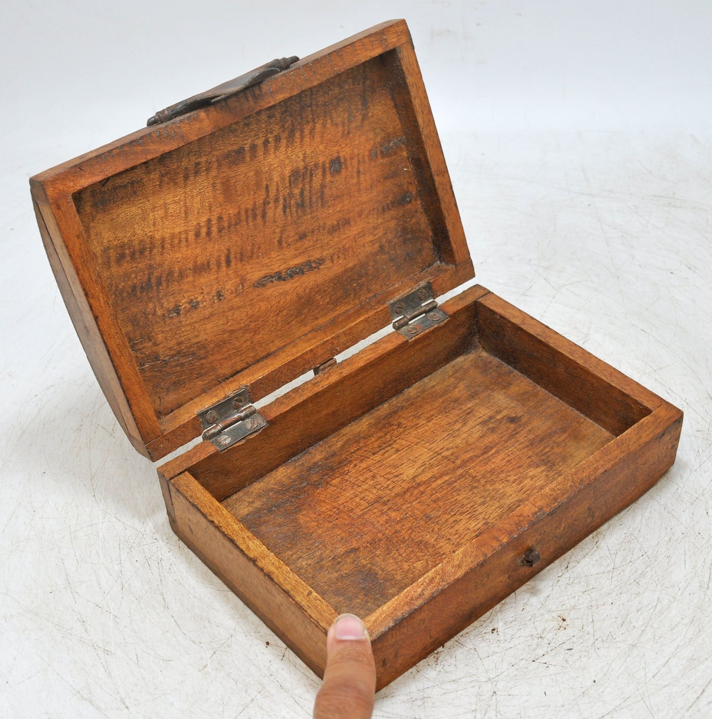Vintage Wooden Storage Box Original Old Hand Crafted