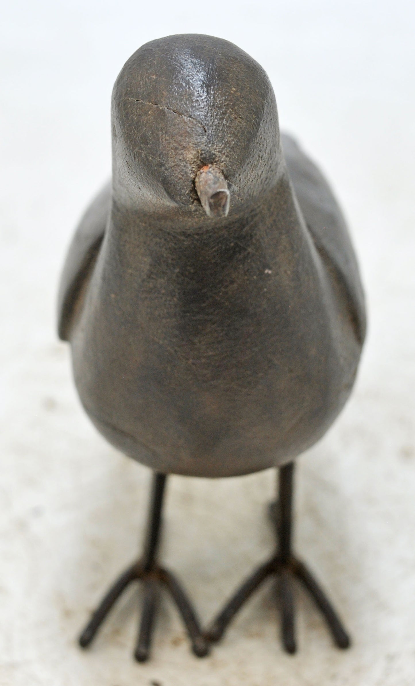 Vintage Wooden Bird Figurine Original Old Hand Carved
