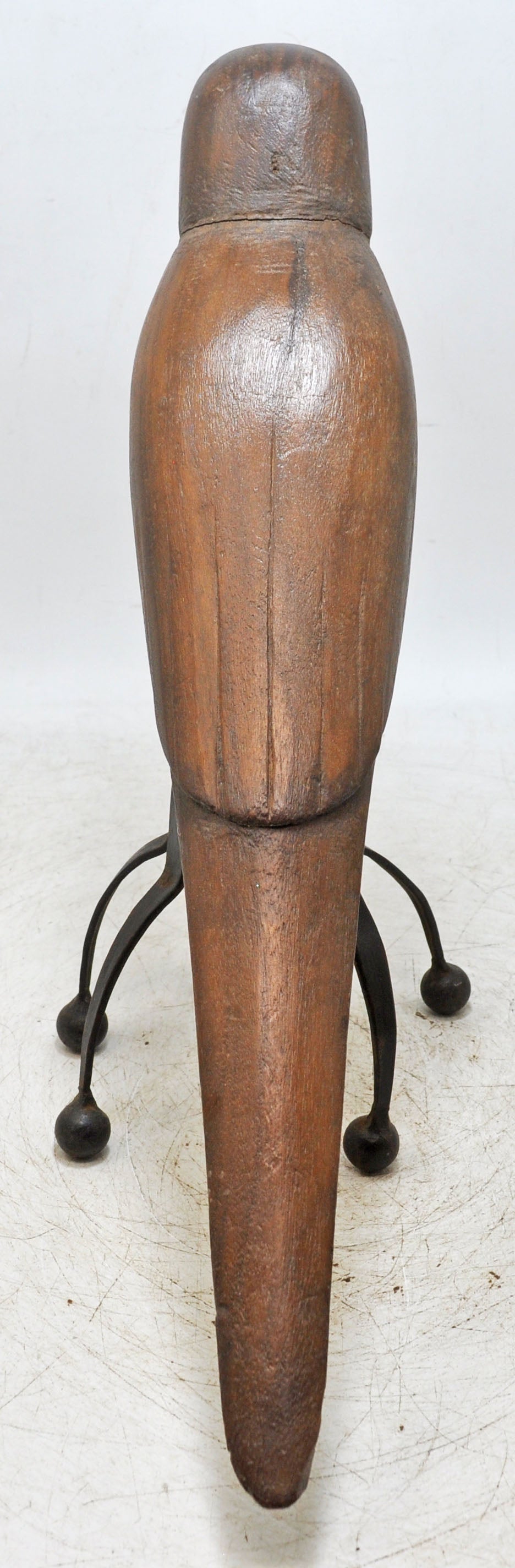 Vintage Wooden Bird Figurine Original Old Hand Carved