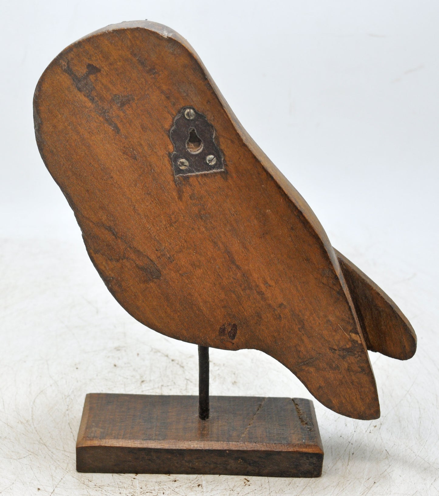 Vintage Wooden Bird Owl Figurine Original Old Hand Carved