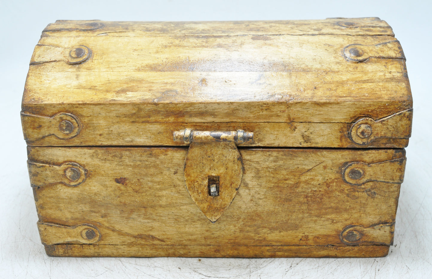 Vintage Wooden Storage Chest Box Original Old Hand Crafted