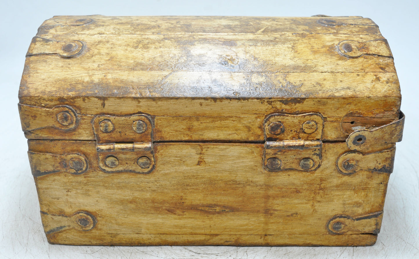 Vintage Wooden Storage Chest Box Original Old Hand Crafted