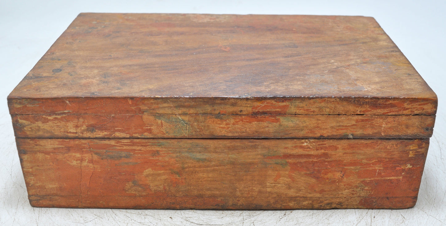 Vintage Wooden Storage Chest Box Original Old Hand Crafted