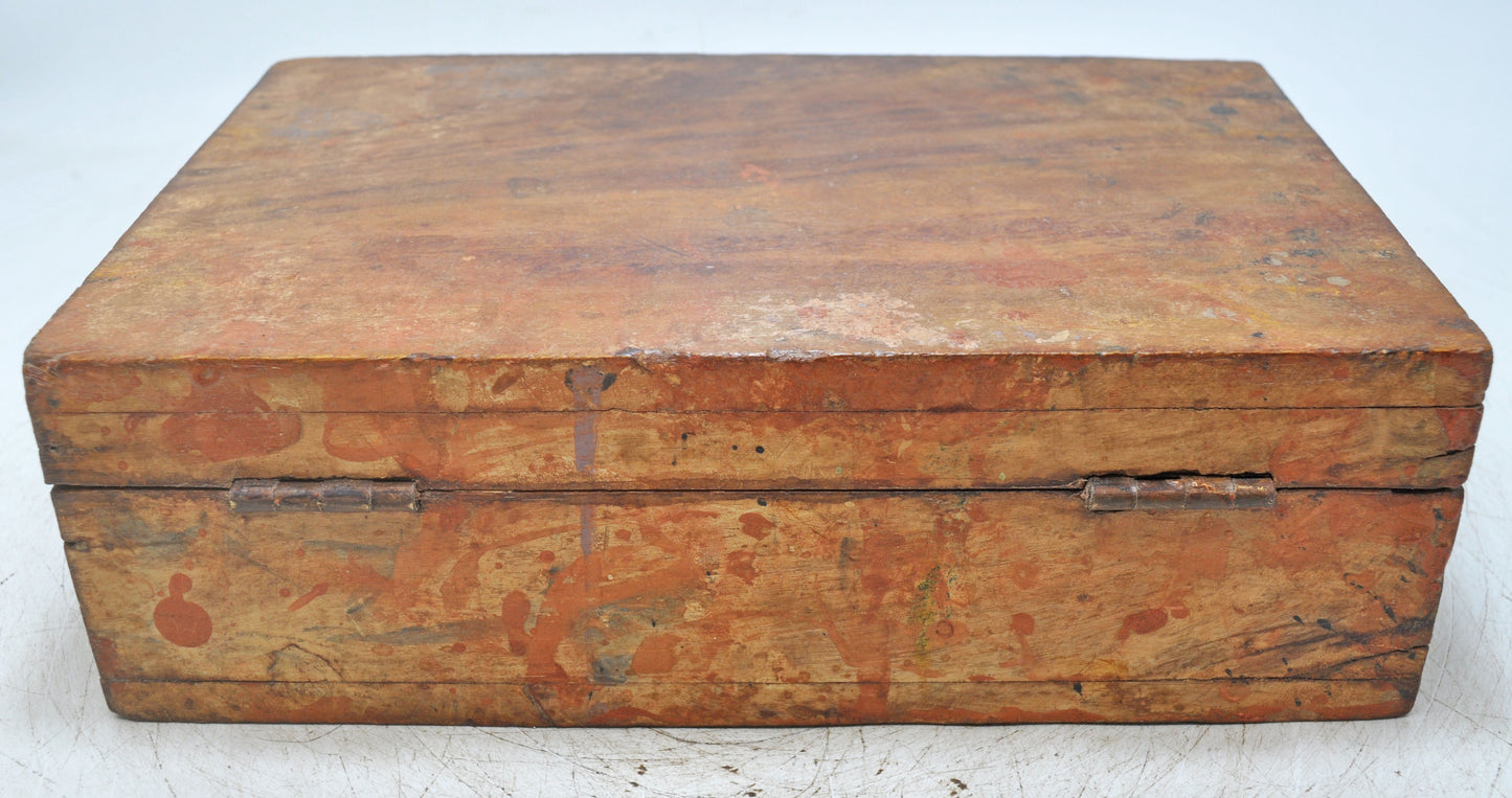 Vintage Wooden Storage Chest Box Original Old Hand Crafted