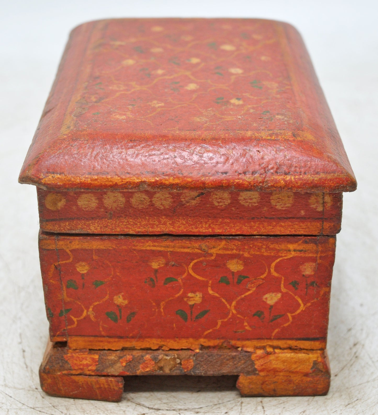 Vintage Wooden Storage Box Original Old Hand Crafted Painted