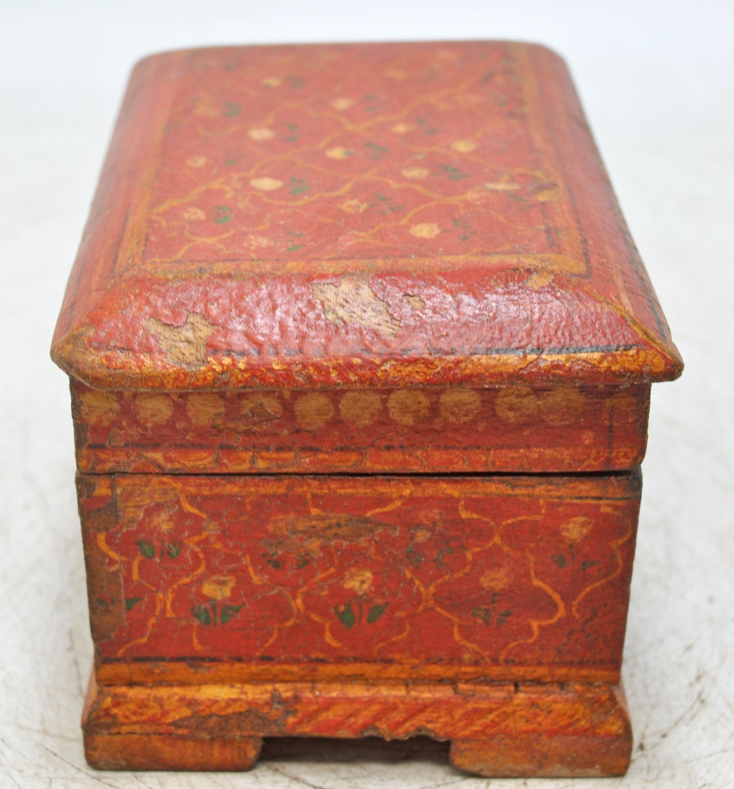 Vintage Wooden Storage Box Original Old Hand Crafted Painted