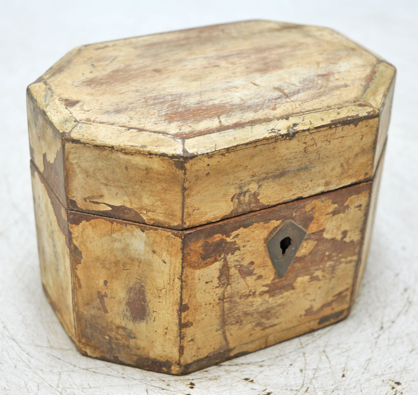 Vintage Wooden Storage Box Original Old Hand Crafted Painted
