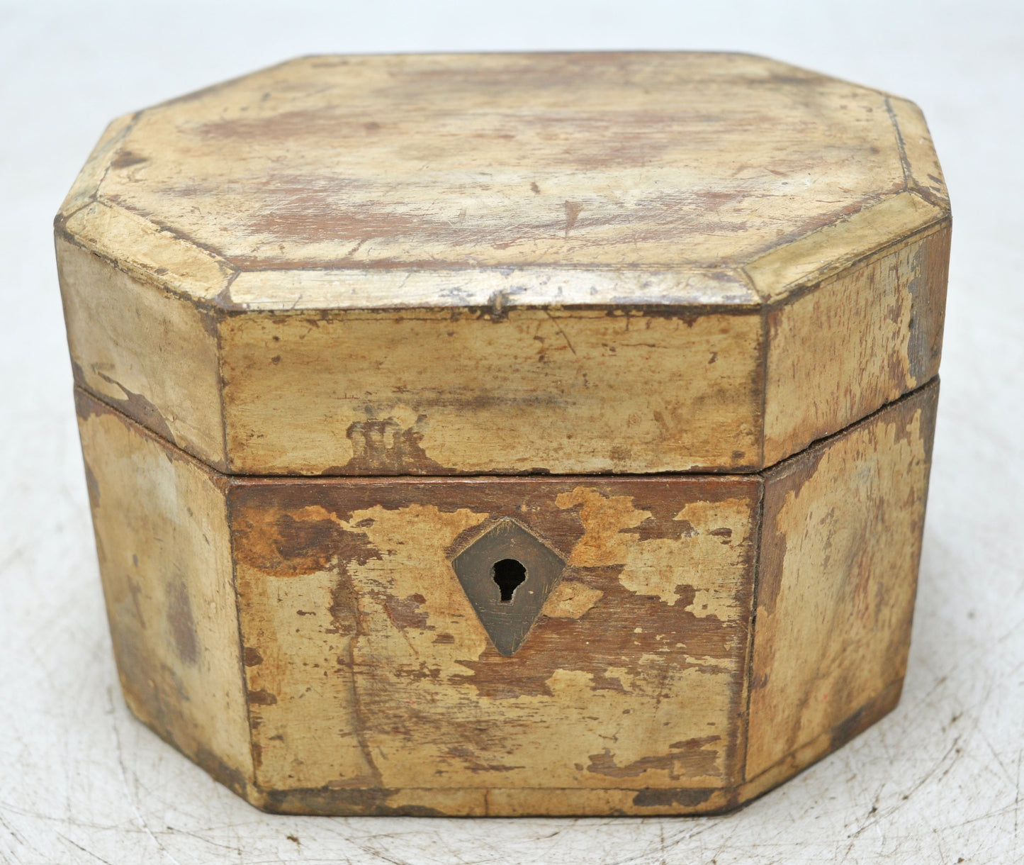 Vintage Wooden Storage Box Original Old Hand Crafted Painted