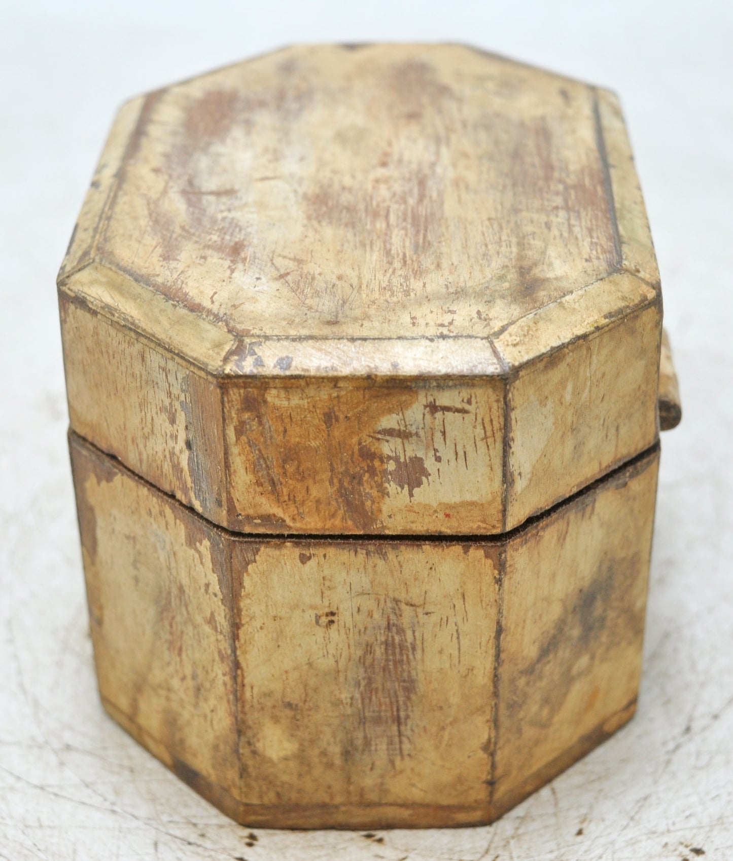 Vintage Wooden Storage Box Original Old Hand Crafted Painted