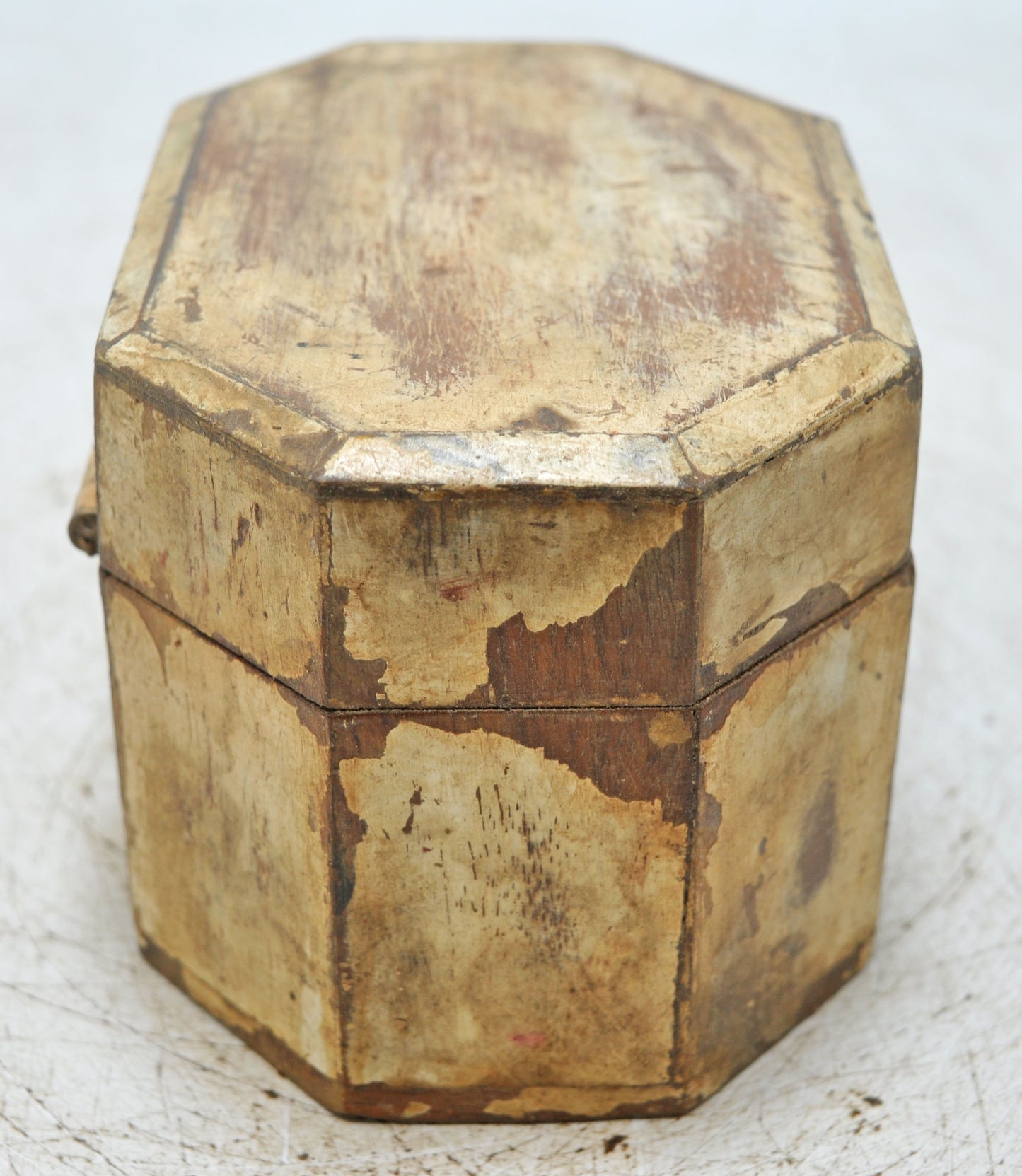 Vintage Wooden Storage Box Original Old Hand Crafted Painted