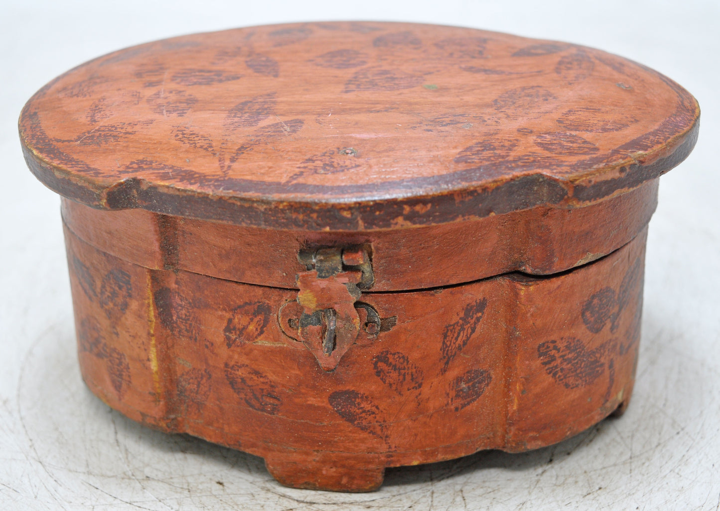 Vintage Wooden Storage Box Original Old Hand Crafted Painted