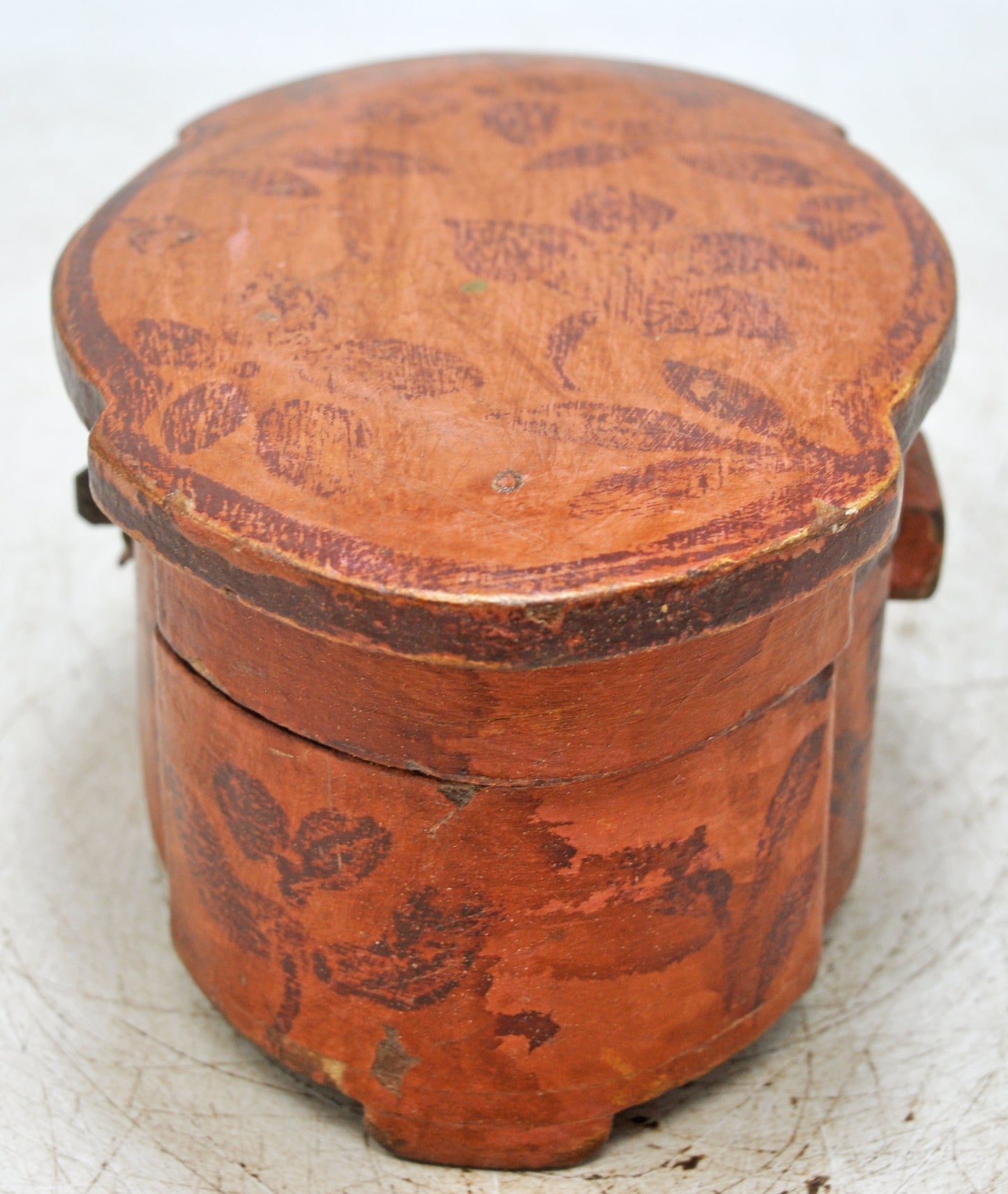 Vintage Wooden Storage Box Original Old Hand Crafted Painted
