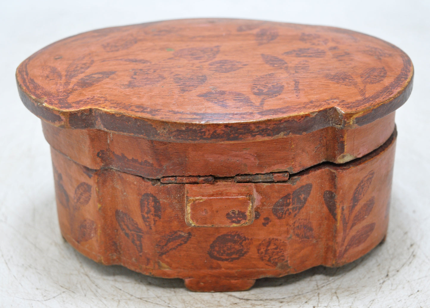 Vintage Wooden Storage Box Original Old Hand Crafted Painted