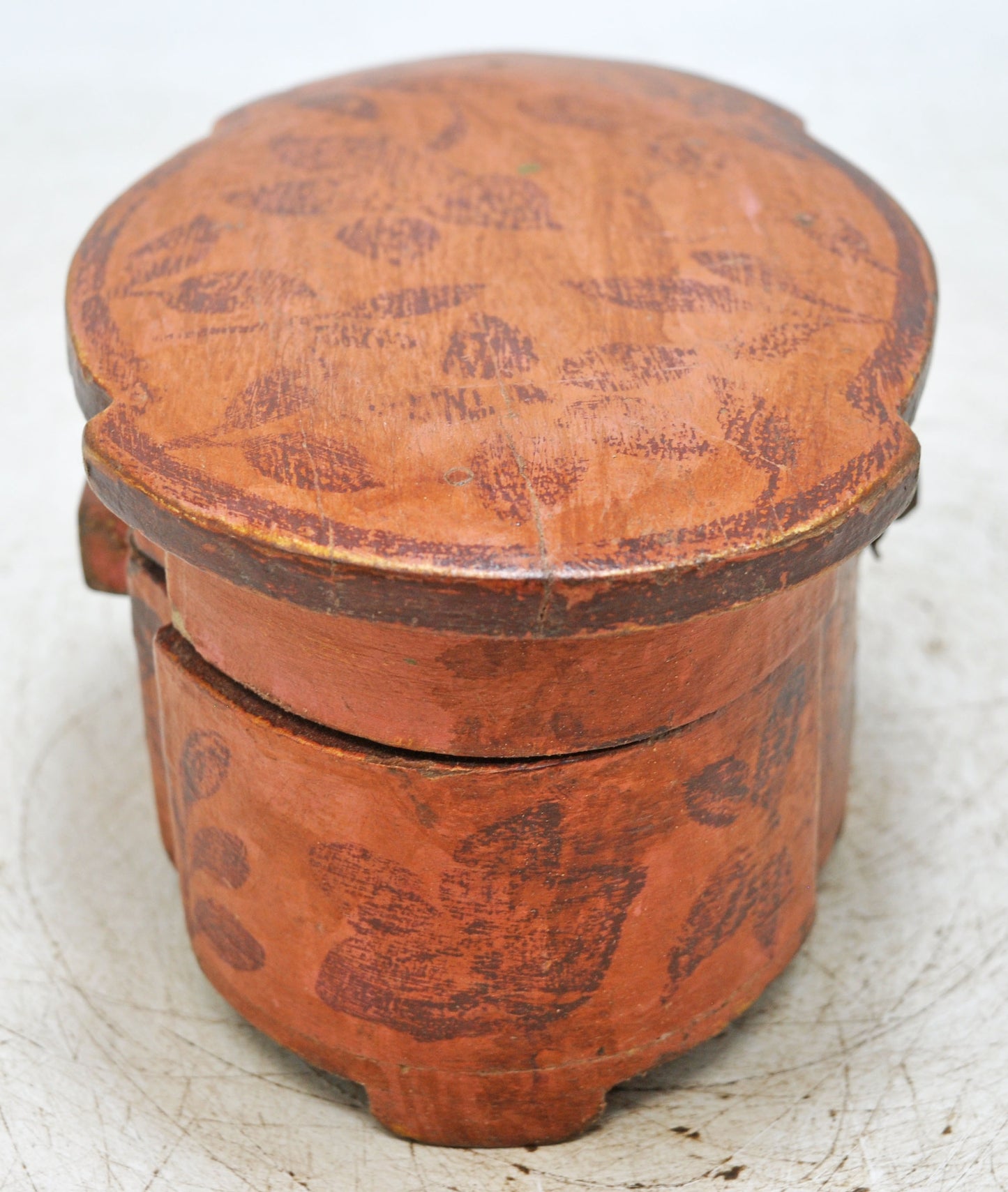 Vintage Wooden Storage Box Original Old Hand Crafted Painted