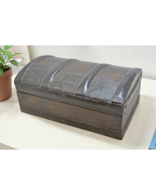Vintage Wooden Storage Box Original Old Hand Crafted