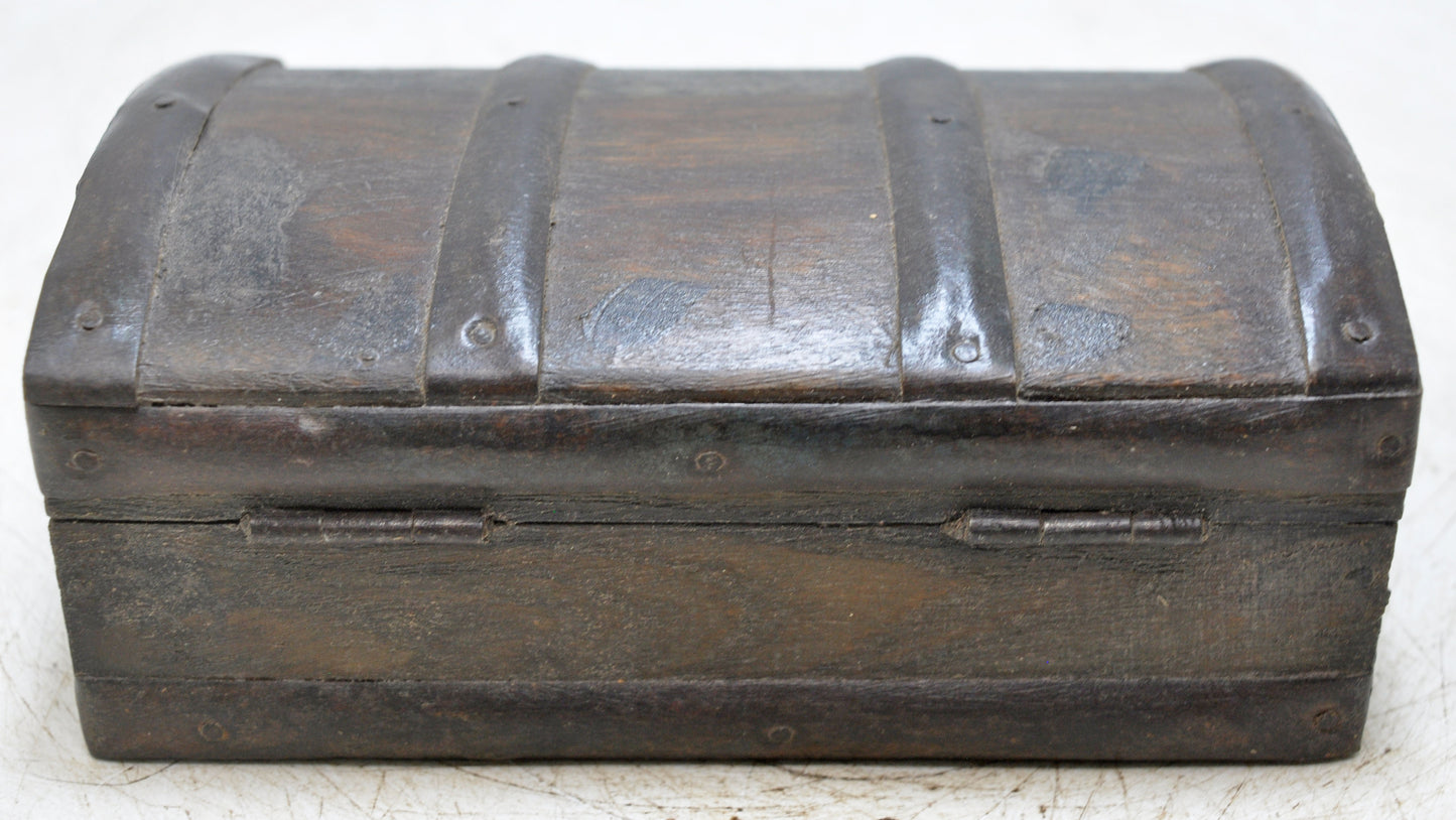 Vintage Wooden Storage Box Original Old Hand Crafted