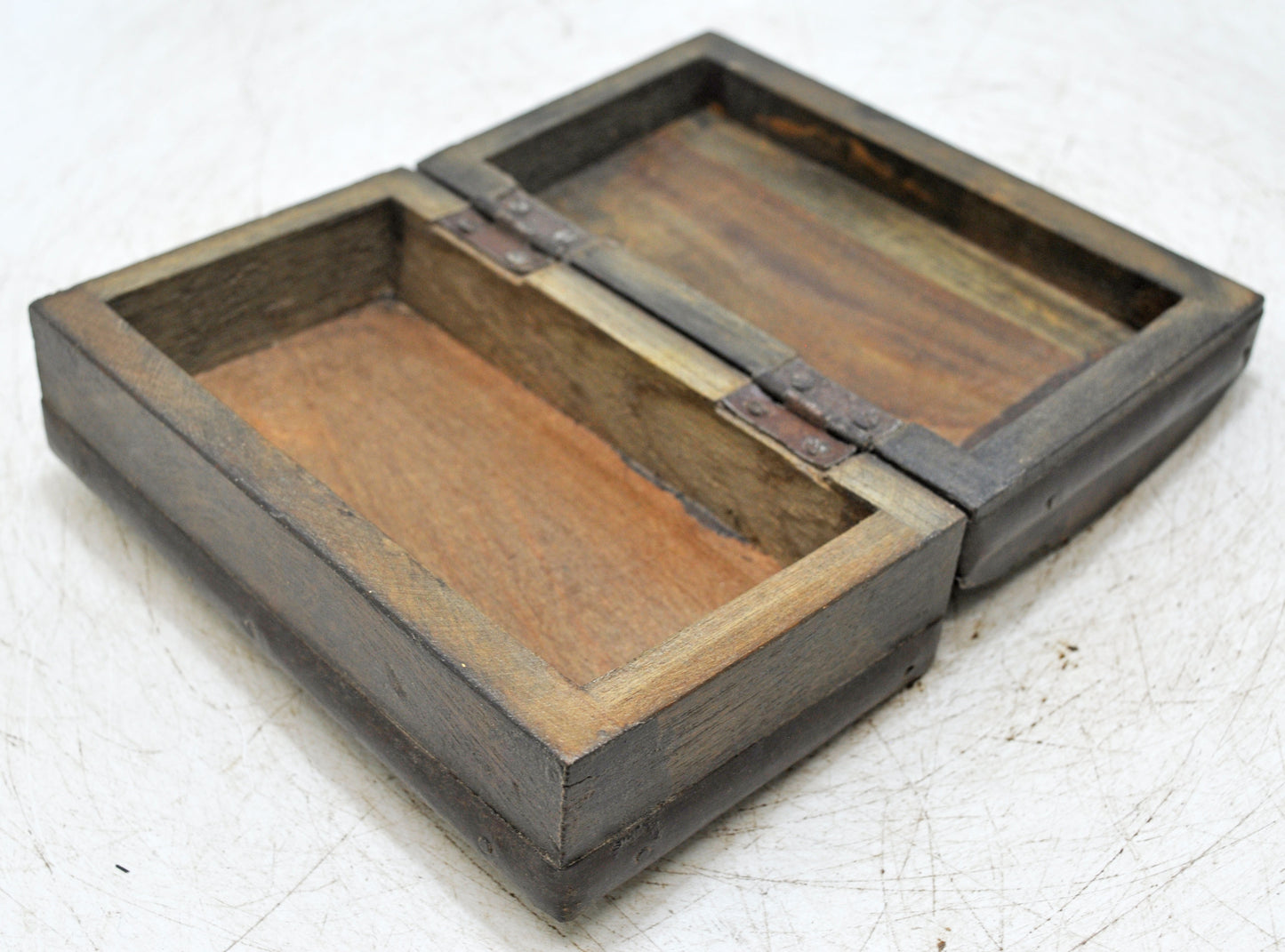 Vintage Wooden Storage Box Original Old Hand Crafted