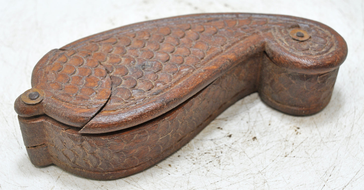 Vintage Wooden Kum Kum Powder Tika Box Original Old Hand Carved