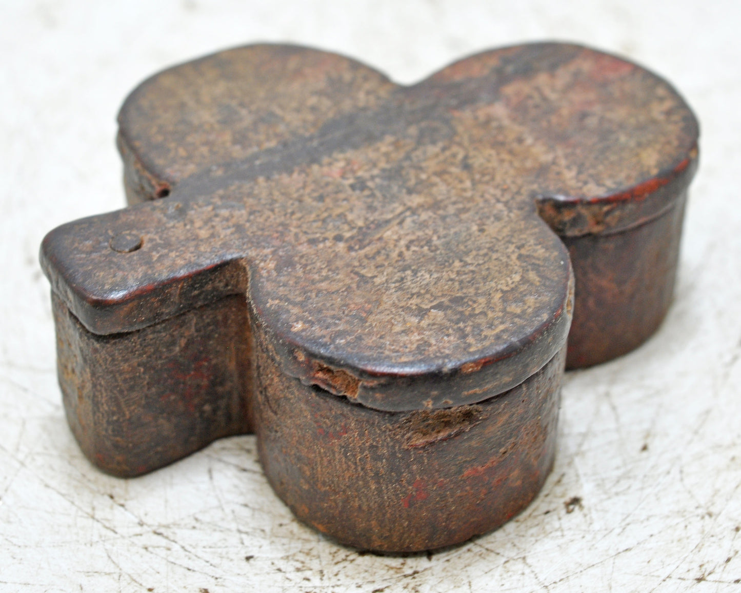 Vintage Wooden Kum Kum Powder Tika Box Original Old Hand Carved