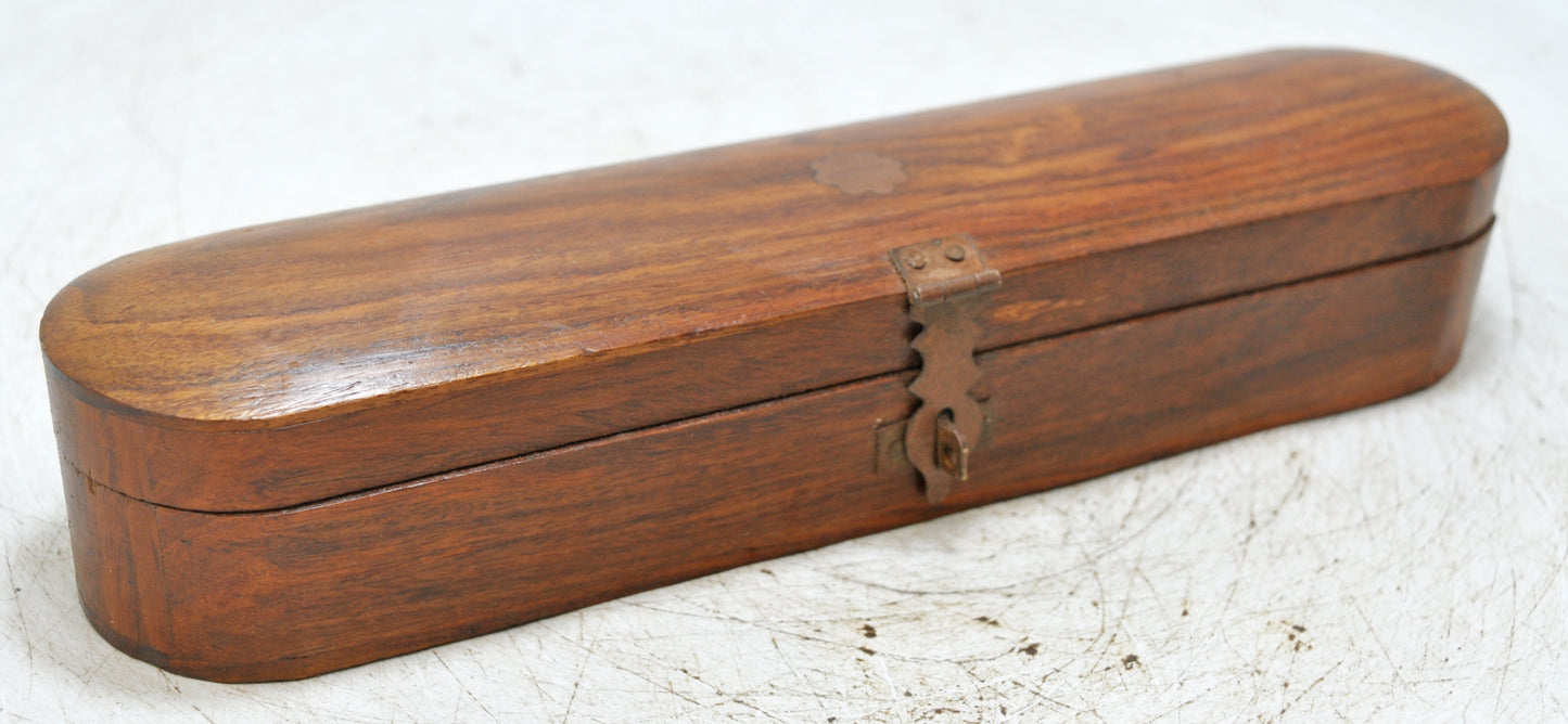 Vintage Wooden Pencil Stationary Box Original Old Hand Crafted