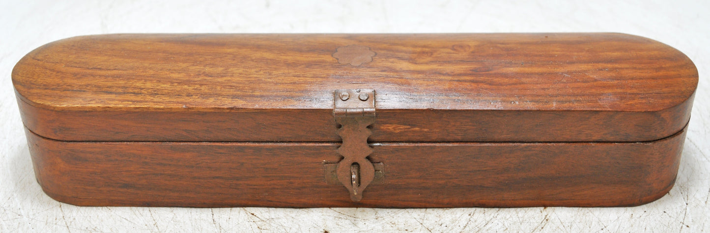 Vintage Wooden Pencil Stationary Box Original Old Hand Crafted