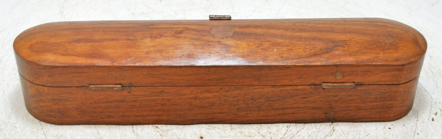 Vintage Wooden Pencil Stationary Box Original Old Hand Crafted