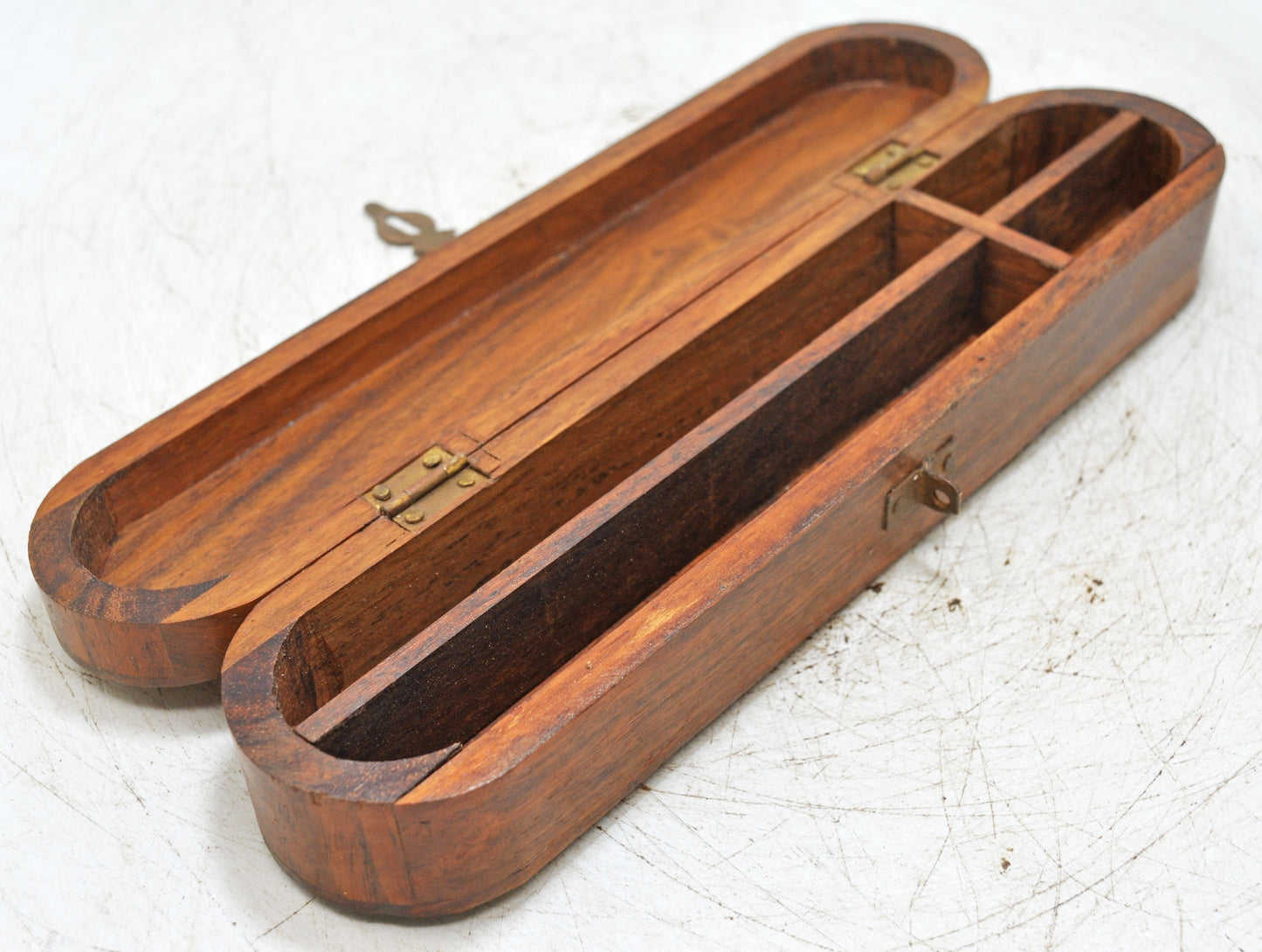 Vintage Wooden Pencil Stationary Box Original Old Hand Crafted