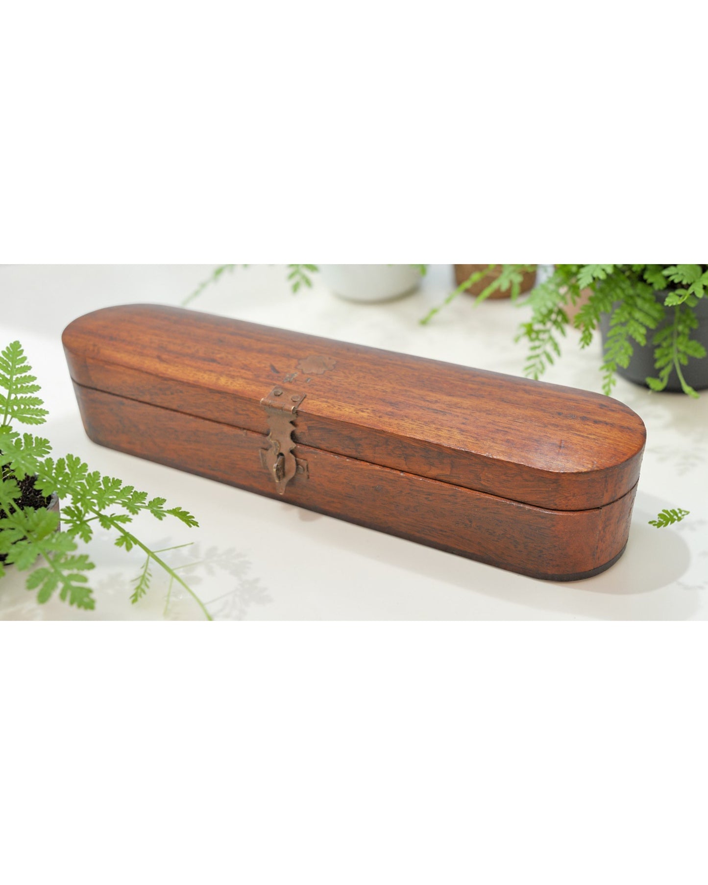 Vintage Wooden Pencil Stationary Box Original Old Hand Crafted