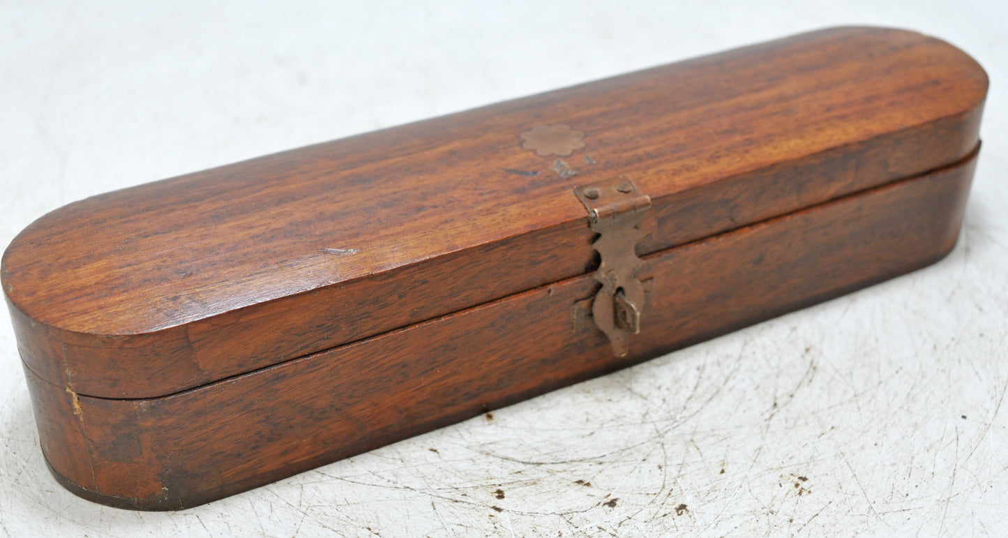 Vintage Wooden Pencil Stationary Box Original Old Hand Crafted
