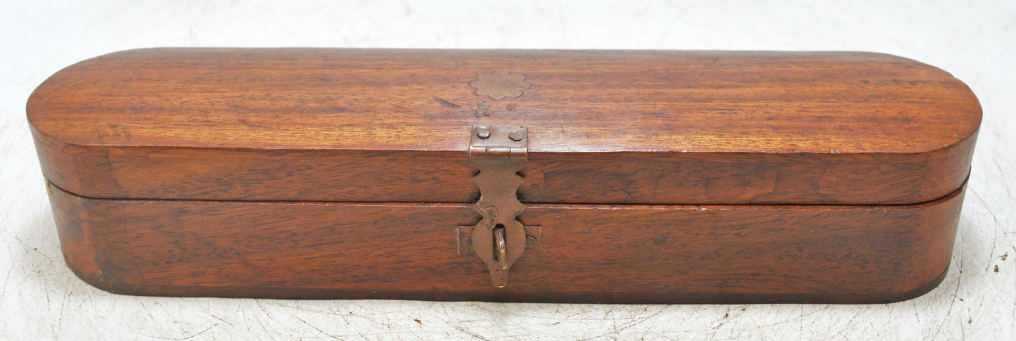 Vintage Wooden Pencil Stationary Box Original Old Hand Crafted