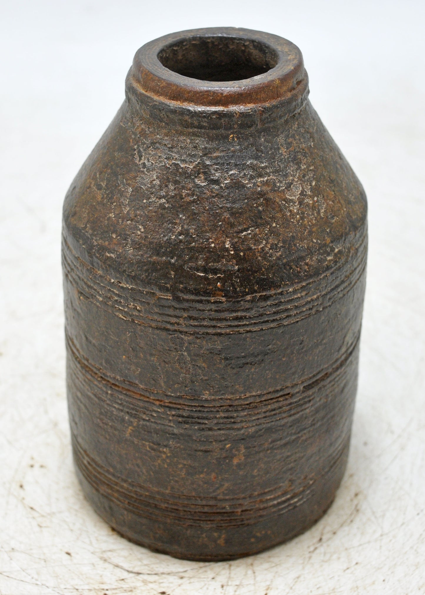 Antique Wooden Himalayan Water Matka Pot Original Old Hand Carved