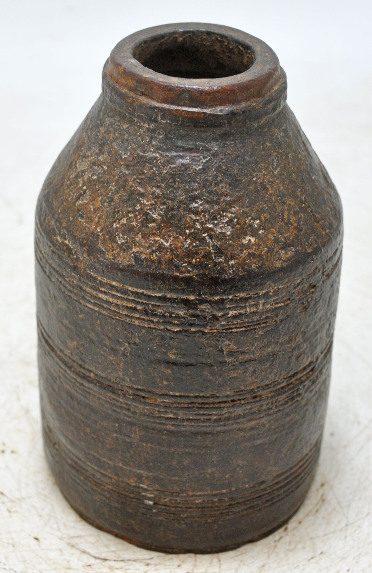 Antique Wooden Himalayan Water Matka Pot Original Old Hand Carved