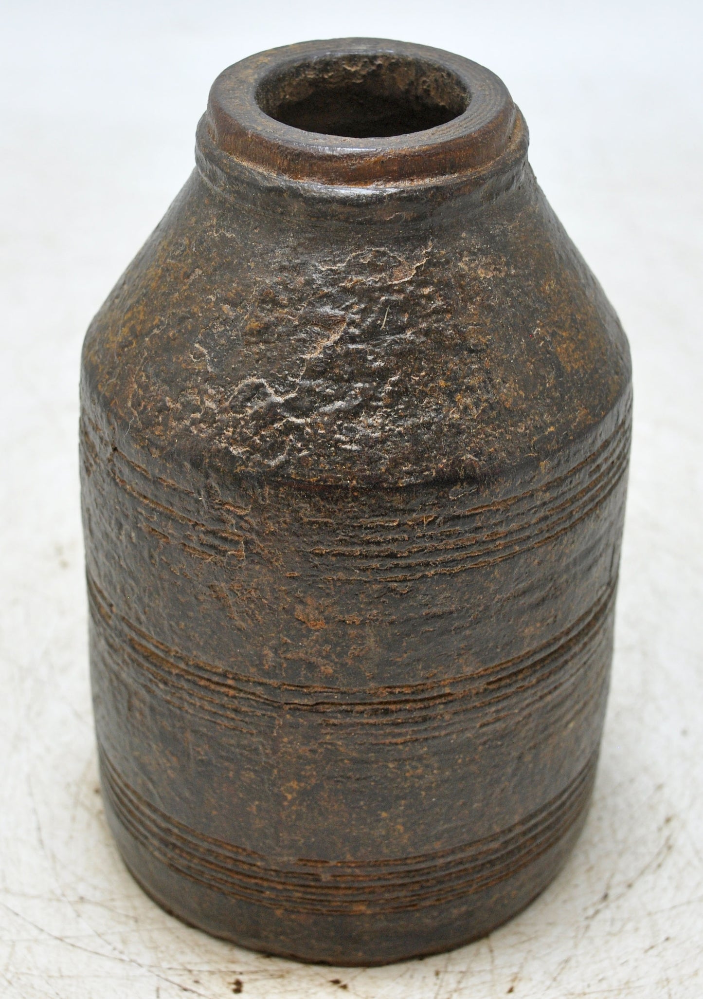 Antique Wooden Himalayan Water Matka Pot Original Old Hand Carved