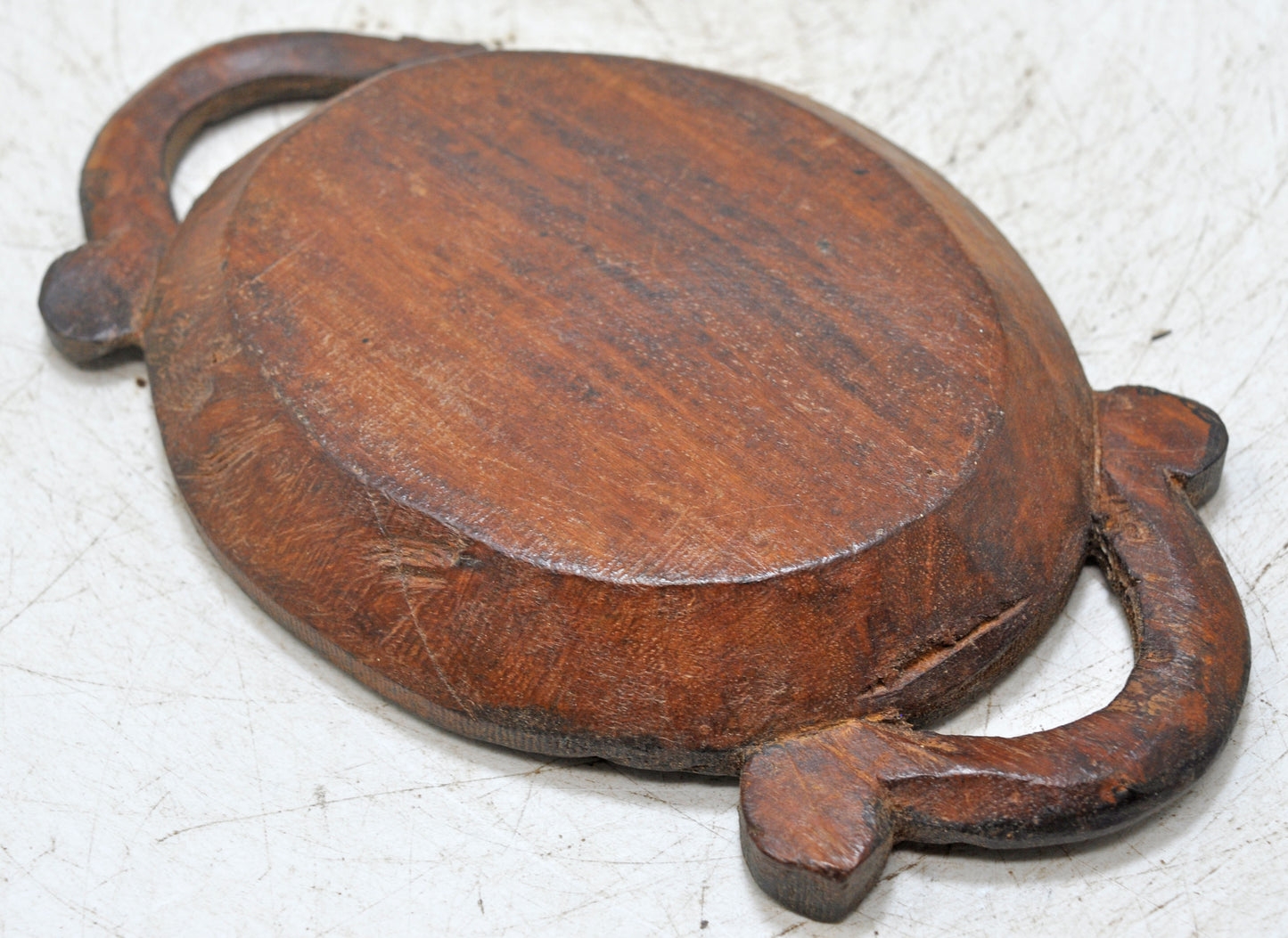 Vintage Wooden Small Tray Original Old Hand Carved Painted