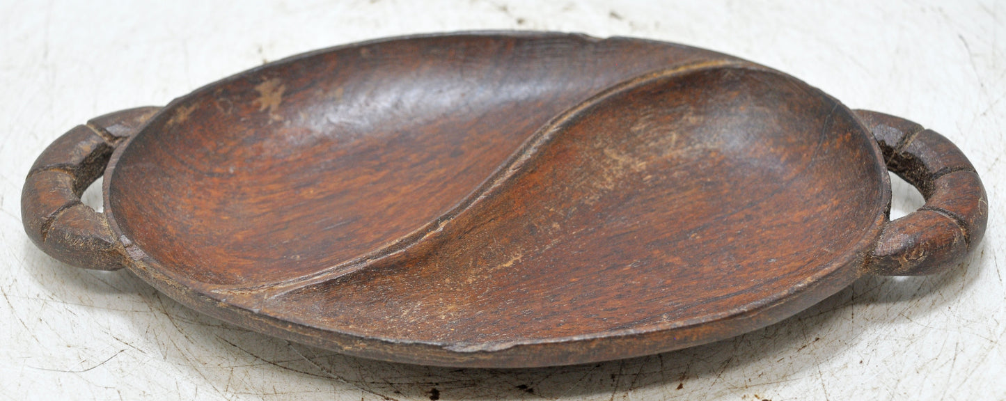 Vintage Wooden Small Tray Original Old Hand Carved