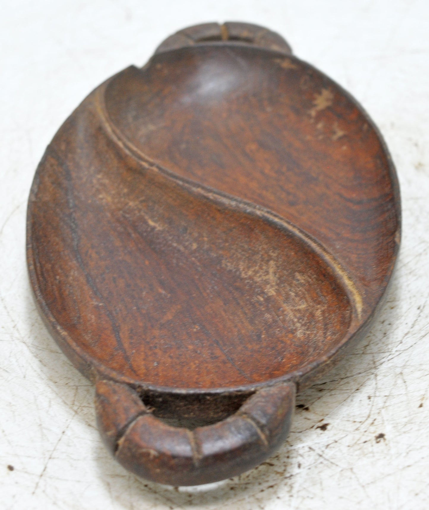 Vintage Wooden Small Tray Original Old Hand Carved