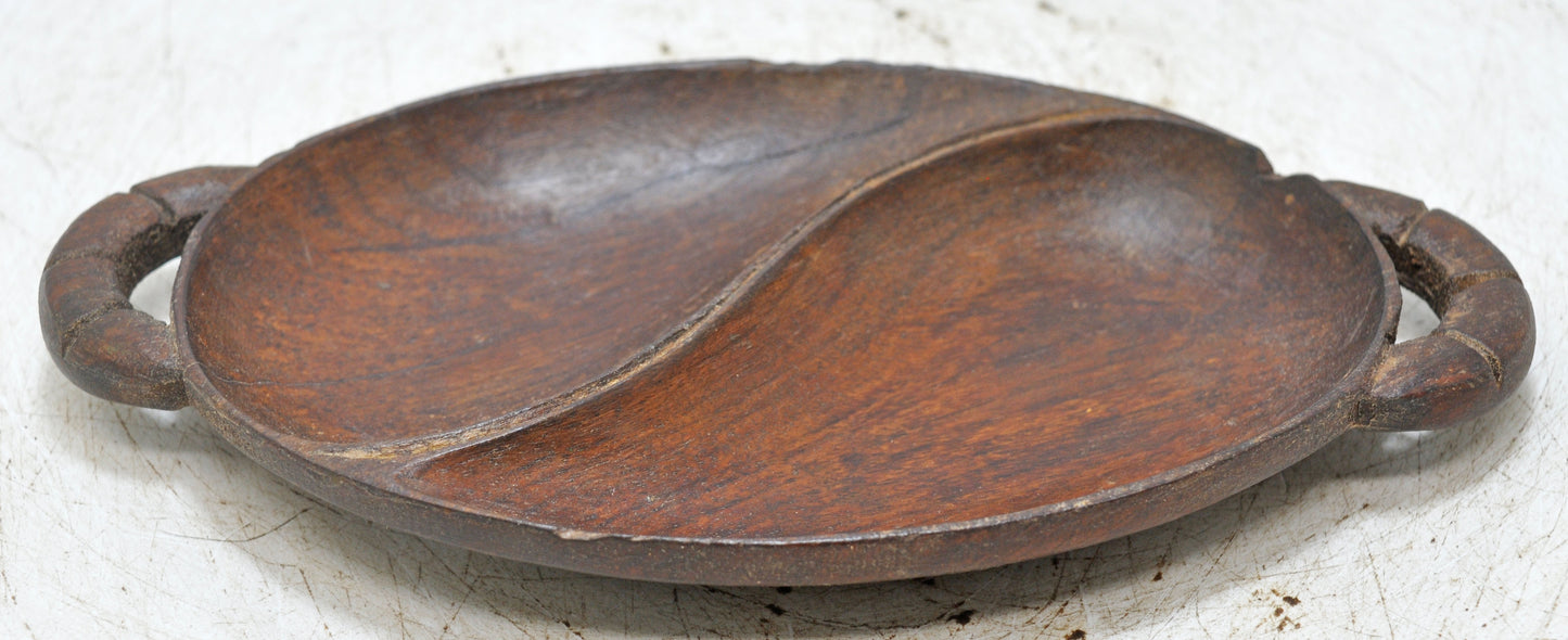 Vintage Wooden Small Tray Original Old Hand Carved