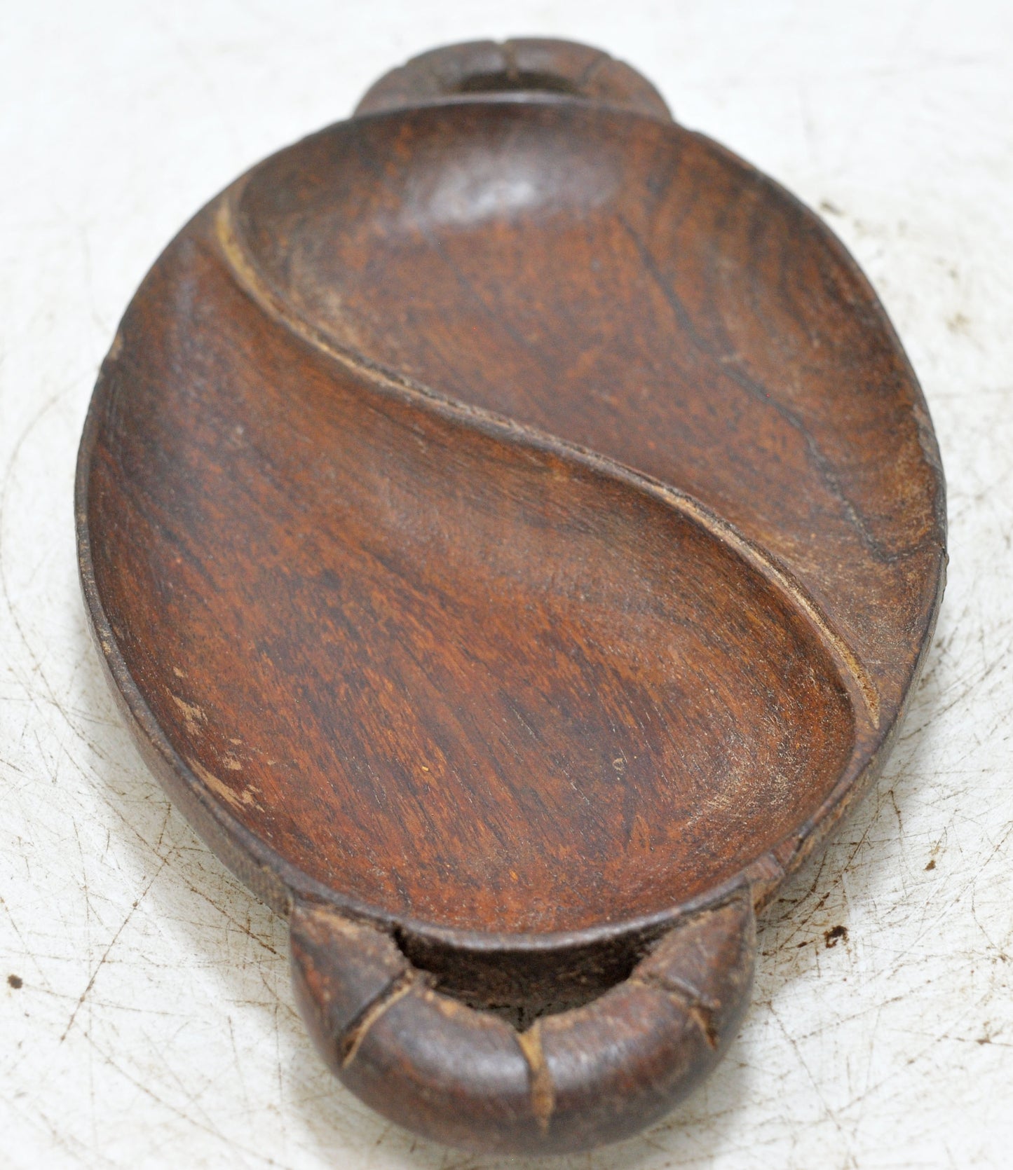 Vintage Wooden Small Tray Original Old Hand Carved