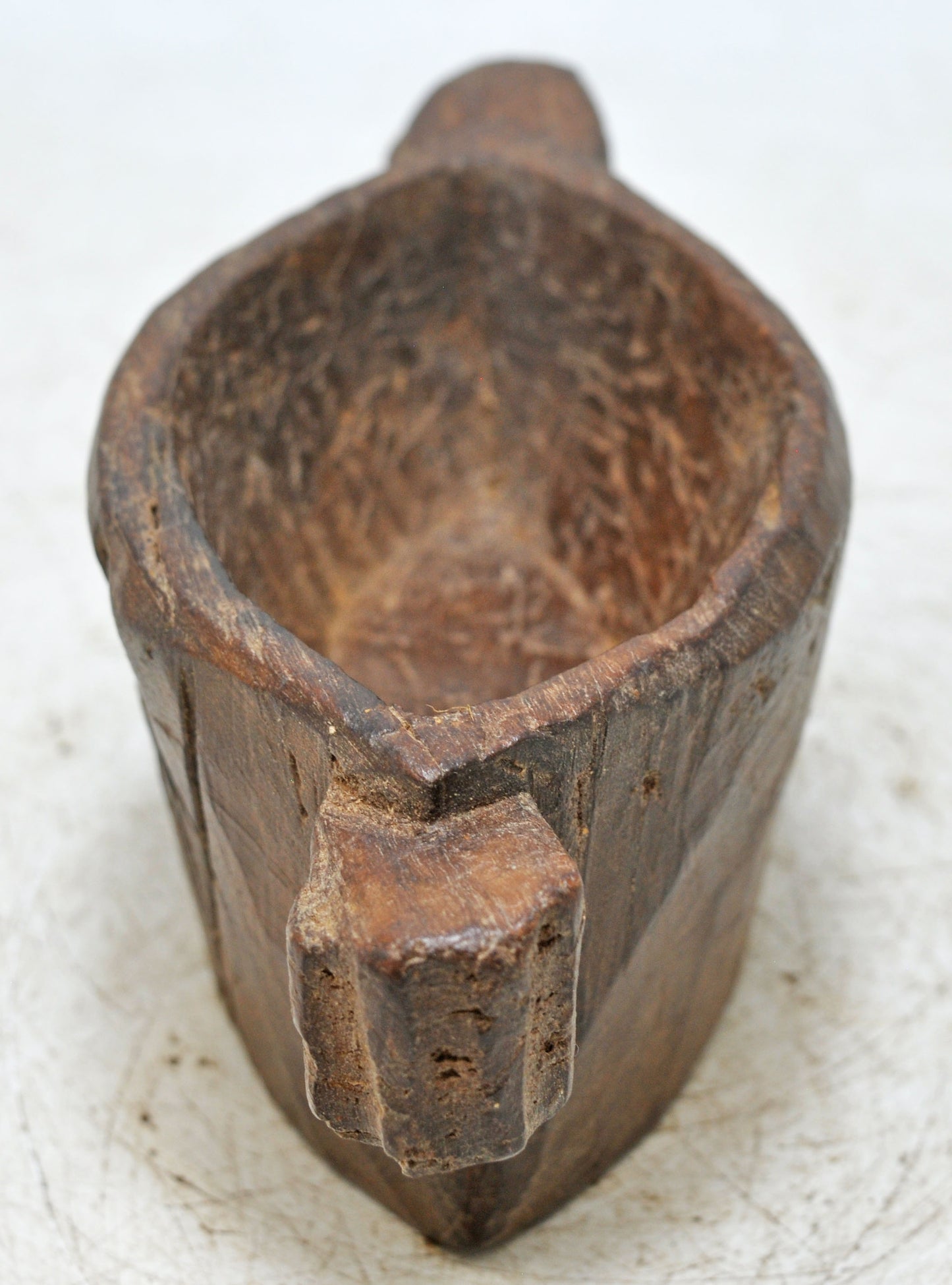 Antique Wooden Opium Water Kharal Bowl Original Old Hand Carved