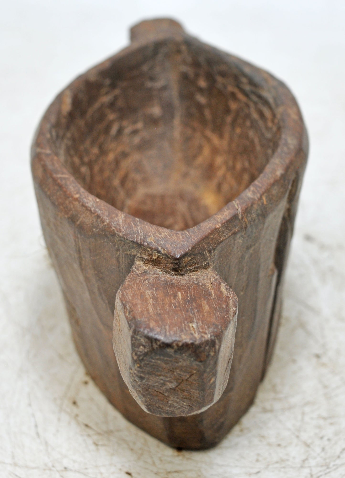 Antique Wooden Opium Water Kharal Bowl Original Old Hand Carved