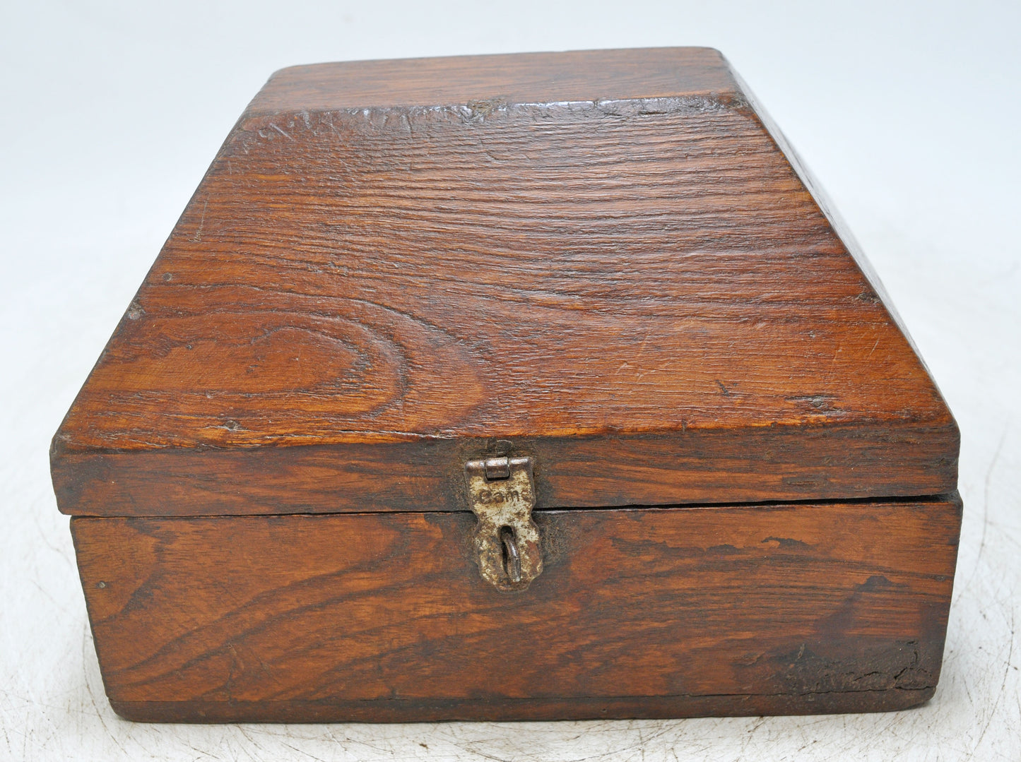 Vintage Wooden Dome Shaped Storage Box Original Old Hand Crafted