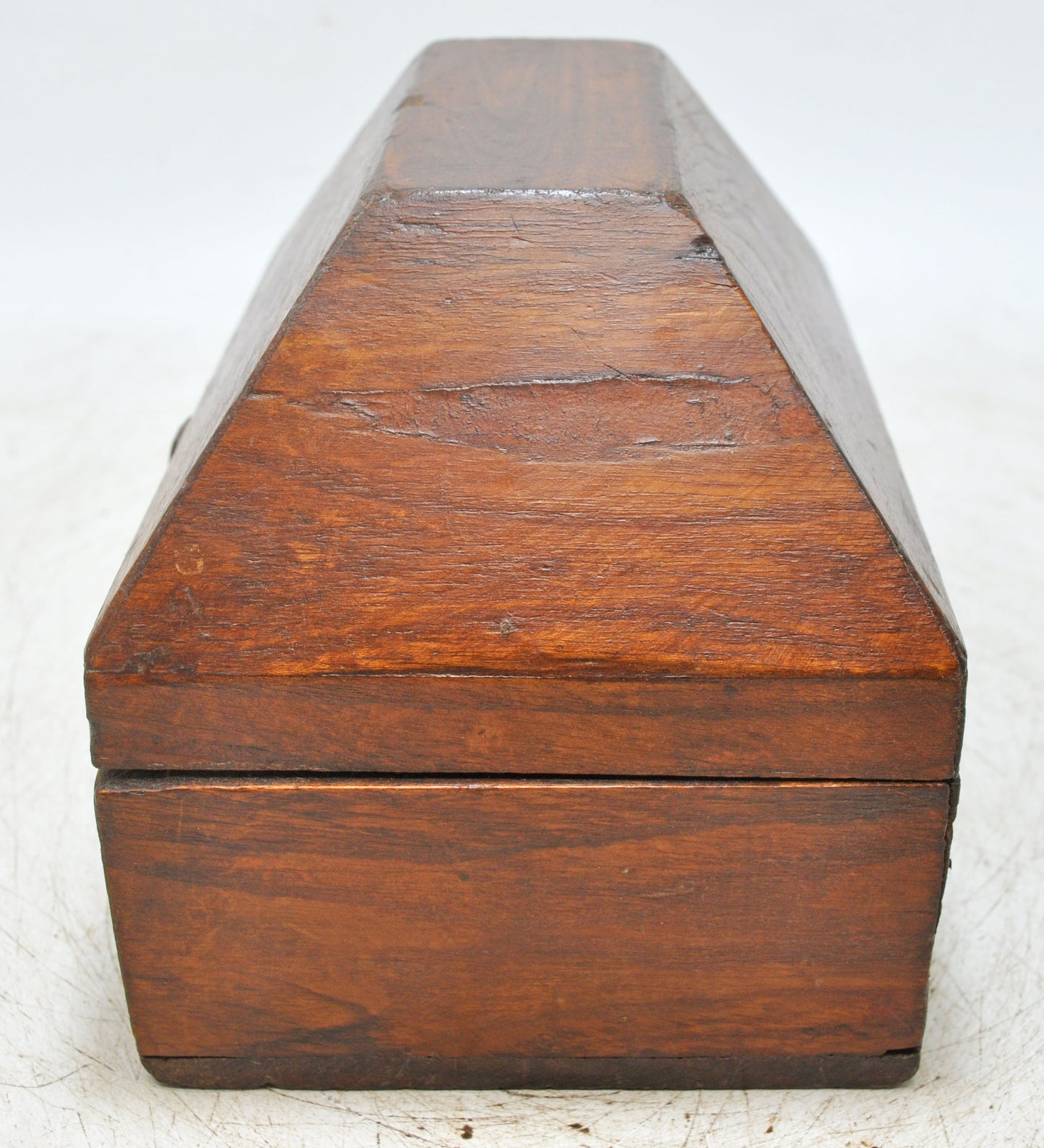 Vintage Wooden Dome Shaped Storage Box Original Old Hand Crafted