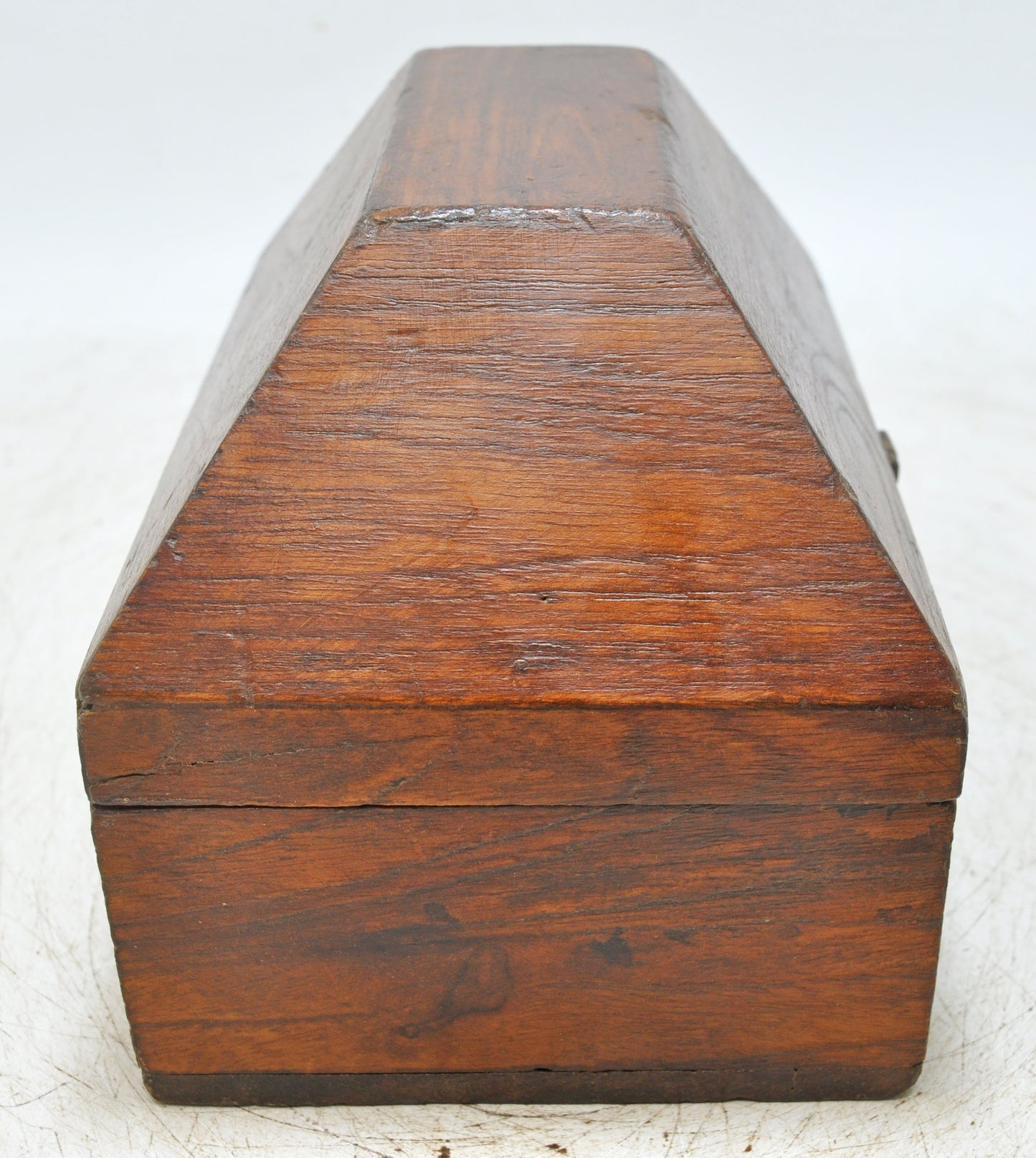 Vintage Wooden Dome Shaped Storage Box Original Old Hand Crafted